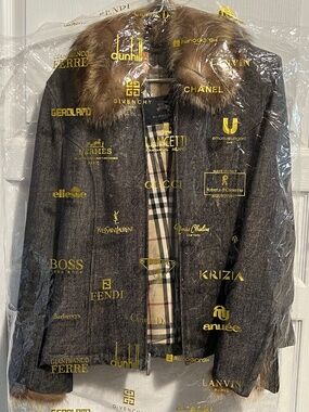 Burberry Fur Denim Jacket 2